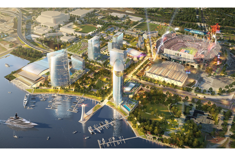 A visual rendering of the proposed Lot J development in Jacksonville.