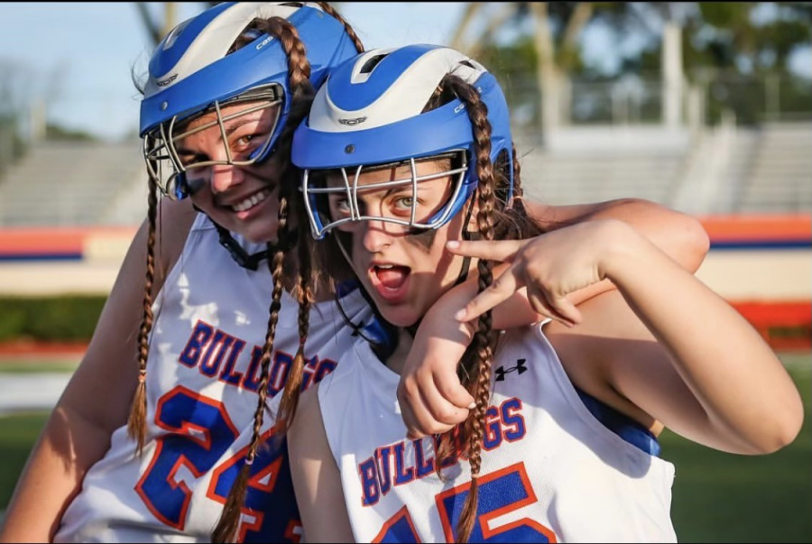 Leila Roberts (left) and Somerset Acosta-Rua (right) posing after a home-game.