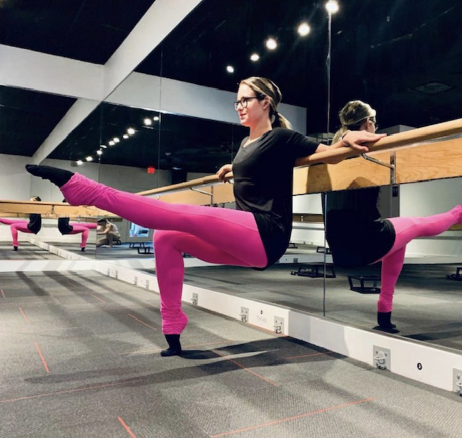 Like Stam’s pose above, many exercises at Pure Barre draw inspiration from ballet.