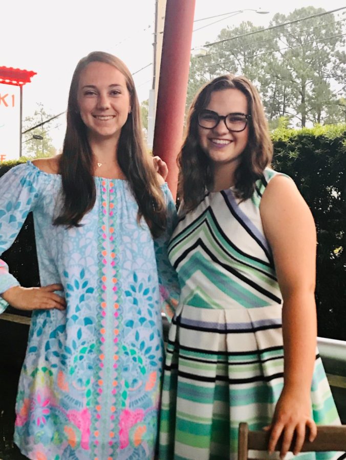 Rachel and Emily Johns at a Japanese steakhouse of for Emily’s 26th birthday.