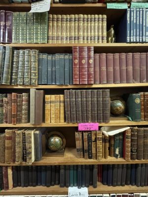 The several books at the used book shop Chamblins.